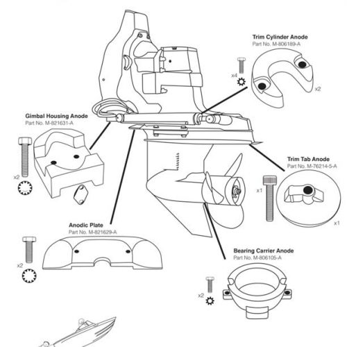 Martyr Anoden Satz Mercruiser Alpha1 Gen2 1991-heute günstig online kaufen