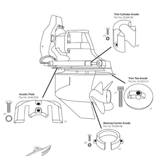 Mercruiser Bravo 1 Zinc Anode Kit | Sea Shield Marine