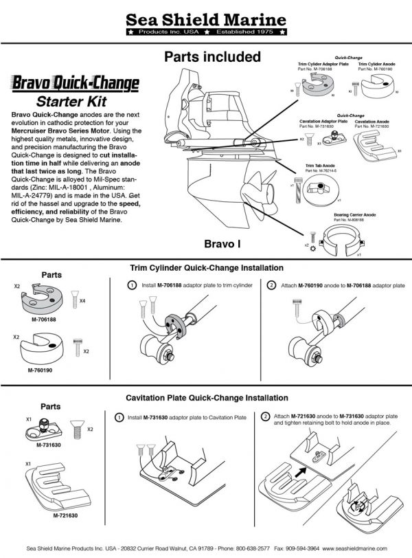 Mercruiser Bravo 1 Quick-Change Complete Kit