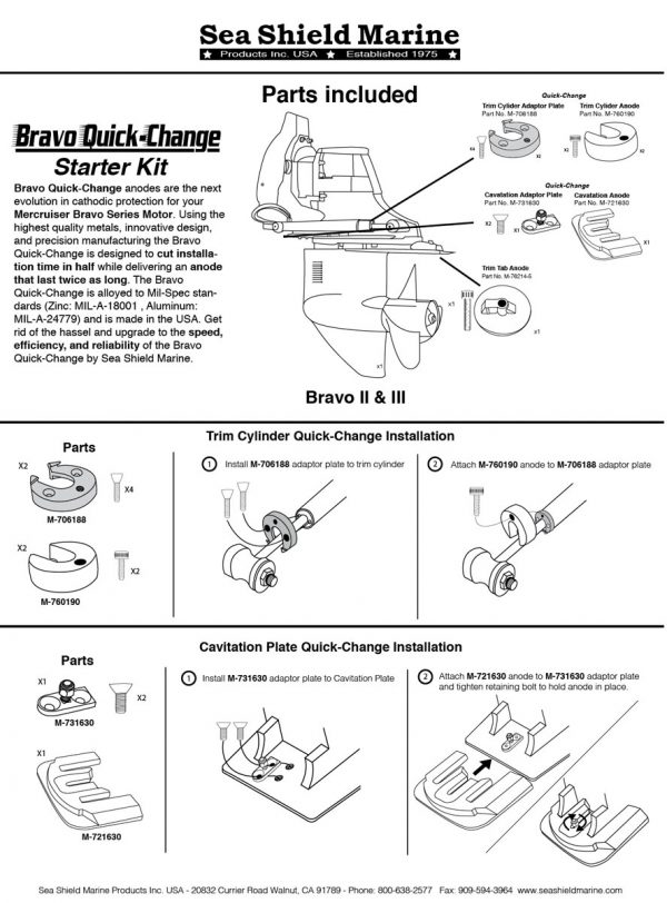 Mercuiser Bravo 2 & 3 Quick-Change Complete Kit