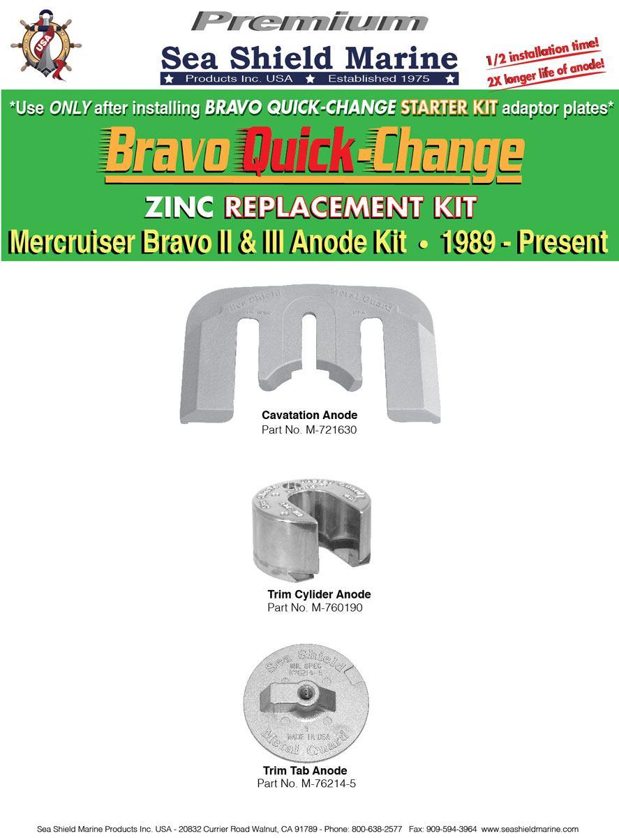 Mercruiser Bravo 2 & 3 Quick-Change Replacement Kit